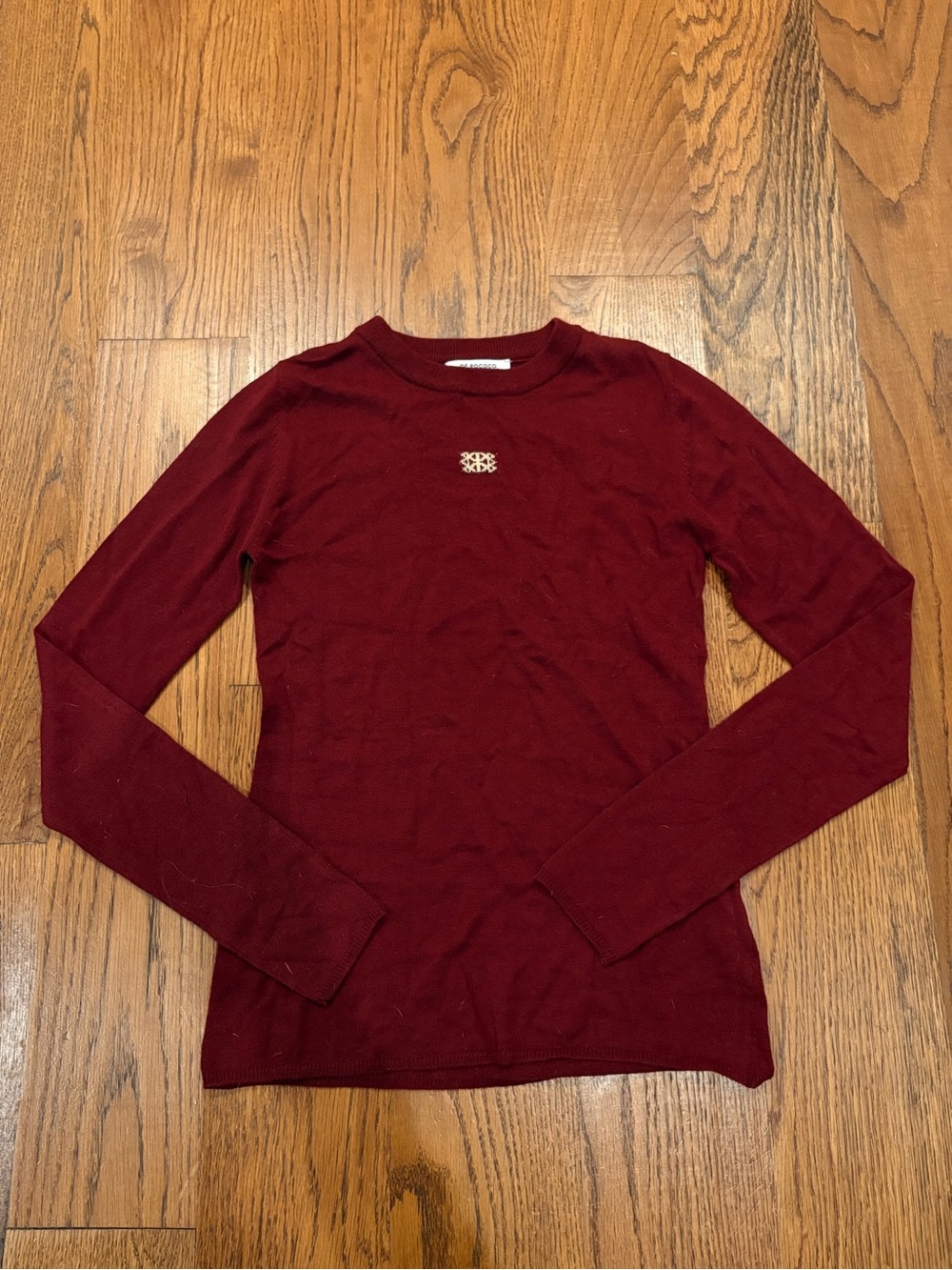 De Rococo Long Sleeve Crewneck Top